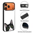 thumbnail image 2 of WIRESTER Shockproof Soft Rubber Cover Case for Apple iPhone 17 Pro Max 6.9" 2025, Animal Black White Tuxedo Cat, 2 of 5