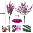 thumbnail image 3 of RECUTMS Outdoor Artificial Lavender Flowers UV Resistant Spring Decorations for Home Garden Porch(Fuchsia), 3 of 7