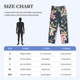 thumbnail image 4 of Lsque Vintage Floral Print Men's Pajama Pants, Lounge Pant - Comfortable Home Wear,Elastic Waistband, Stylish Design-Small, 4 of 9