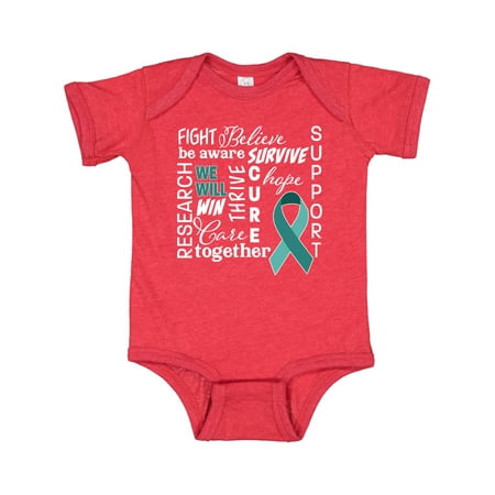 

Inktastic Ovarian Cancer- Together We Will Win Gift Baby Boy or Baby Girl Bodysuit