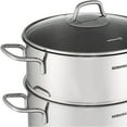 thumbnail image 3 of Korkmaz Perla 3 Piece 3.5 Liter Stainless Steel Casserole Steamer with Lid in Silver, 3 of 6