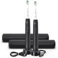 thumbnail image 2 of Philips Sonicare Electric Toothbrush DiamondClean 2-Pack Bundle, Rechargeable Electric Tooth Brush with Pressure Sensor, Sonic Electronic Toothbrush, Travel Case, Black, 2 of 2