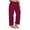 Wine, variant on fatyb Womens Plus Size Wide Leg Pants Elastic Waist Drawstring Lounge Pants Casual Loose Summer Pants