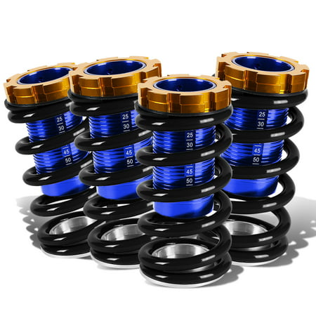 For 88-00 Civic / CRX / Del Sol / Integra Aluminum Scaled Coilover Kit (Black Springs Blue Sleeves) 00 99 98 97 96 95 (Best Coilovers For Del Sol)