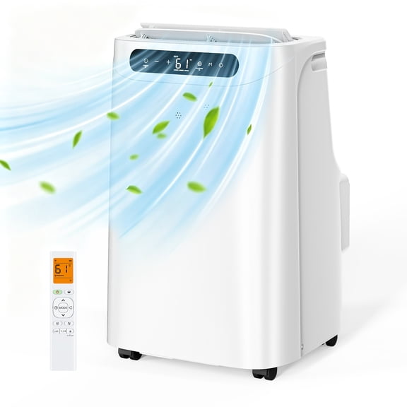 Lcxmtv 12,000 BTU Portable Air Conditioner, 3-in-1 AC Unit with Dehumidifier and Fan, Cools up to 500 Sq. Ft., Includes Window Kit, Backlit Remote and 24H Timer