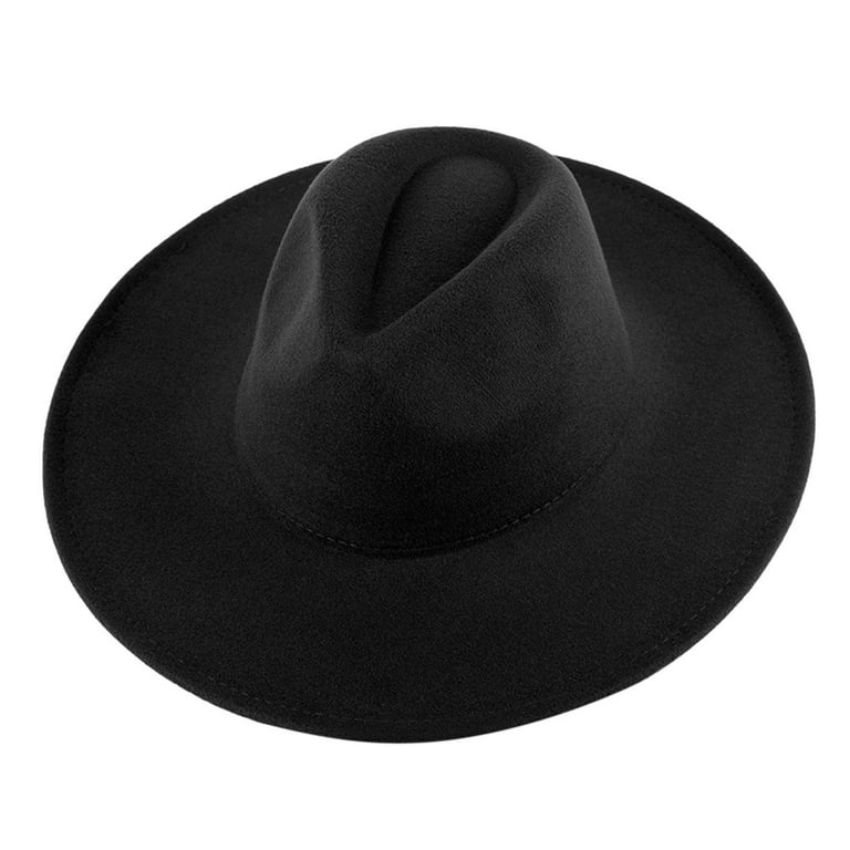 Woolen Hats  Fedoras - Wide Brim Woolen Hat Men Women Spring New