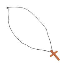Fun Express Wooden Cross Necklaces - Religious Jewelry Set with Natural Wooden Design for Craft Project Gifts Souvenirs & -Perfect for Religious Celebrations Holidays & Special Occasions - 12 Pieces