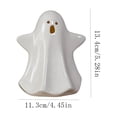 thumbnail image 3 of Halloween Ceramic Ghost Night Light, Cute Ghost Table Lamp Ornament, Warm Glow Desktop Decor, Bedroom Shelf Mantel Accent, Festive Holiday Gift, 3 of 7