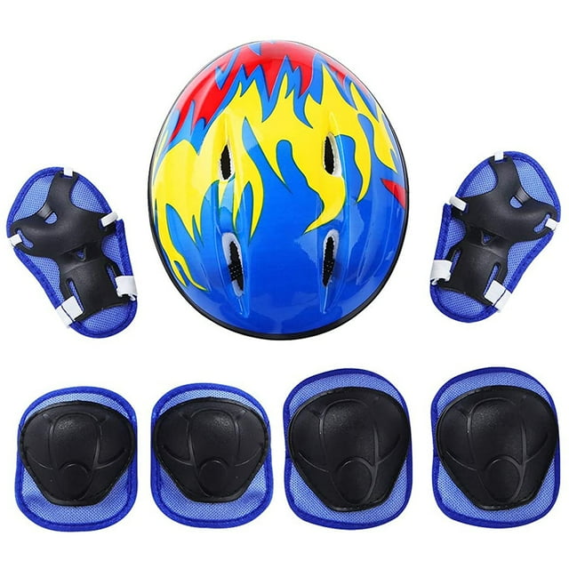 7pcs/set Kids Protective Gear With Adjustable Helmet Knee Pads Elbow Pads Wrist Pads For Roller Skates