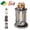 Gray, variant on 360 Rotating Stainless Steel Knife Holder, Universal Knife Block & Utensil Organizer for Kitchen Countertop with Removable Drip Tray, 6 Hooks, Space Saving for Knives, Forks and Spoons
