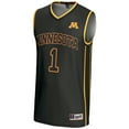 thumbnail image 2 of Unisex GameDay Greats #1 Black Minnesota Golden Gophers Lightweight Basketball Jersey, 2 of 4