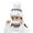 White, variant on Sarkoyar 2Pcs/Set Women Hat Neck Warmer Knitted Star Label Geometry Pattern Pompom Stretchy Ear Head Neck Protection Thickened Winter Thermal Beanie Cap Scarf Kit for Riding