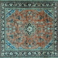 thumbnail image 1 of Ahgly Company Indoor Square Persian Light Blue Traditional Area Rugs, 4' Square, 1 of 4