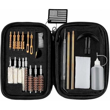 KLOLA Gun Cleaning Kit Handgun Clean Kit for .22 .357/.38/9mm .40 .45 Caliber Universal Gun Cleaner Brush Tools Gun Accessories Supplies