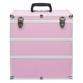 thumbnail image 2 of vidaXL Make-up Case 37x24x40 cm Pink Aluminium, 2 of 5