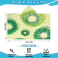 thumbnail image 2 of Green Tie Dye Pattern Hooded Bath Towel，50"x30" for Ages 3 To 12 Kids, Quick Dry Lightweight Soft Microfiber Hood Beach Towel Cover Up for Kids, 2 of 7
