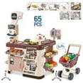 thumbnail image 2 of Children‘s Home Kitchen Spray Simulation Supermarket Shopping Cart Cashier Scanner Toy Combination Set, 2 of 5