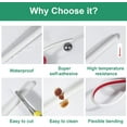 White Self Adhesive Tile Edge Flexible Tile Molding Peel and Stick Trim Roll for Backsplash and