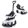 thumbnail image 1 of Costway Toyota Licensed Ride on Push Car with Parent-Control Handle Music Safety Guardrail White, 1 of 10