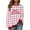 Pink, variant on Diufon Christmas Sweatshirts for Women Plus Size Cute Graphic Plaid Sweatshirt Oversized Color Block Pullover Tops