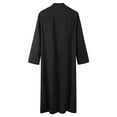 thumbnail image 6 of Men Loose Fit Stand Collar Round Neck Arab Robe Traditional Middle Clothing Long Sleeve Comfortable Casual Wear Men's Tops T-Shirt Casual Crew Neck Loose, 6 of 8