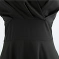 thumbnail image 4 of Defitshape Women's Wedding Dress Wrap Dresses Vintage 1950s 50s 60s A Line Ruched Fitted Holiday Party Date Night Black 4-6, 4 of 4