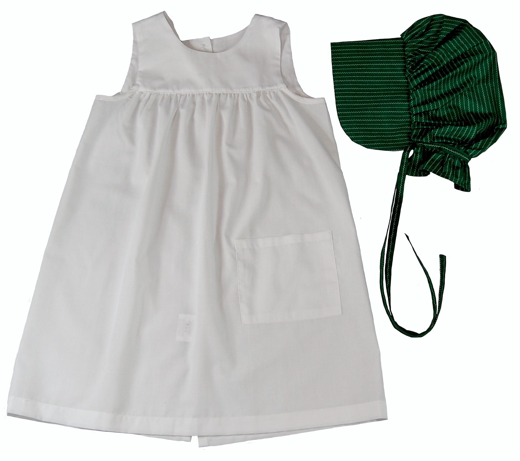 The Queen's Treasures Little House on the Prairie Child-Size Apron & Bonnet Costume Dress Up Set (Matching 18 in Doll Dress Sold Separately and Compatible with American Girl)