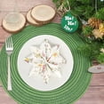 thumbnail image 5 of Wrapables 15" Woven Round Placemats (Set of 6), Green, 5 of 6