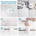 thumbnail image 4 of No Hook Shower Curtain, Navy Blue Coastal Shower Curtains for Bathroom with See Through Top Window, Summer Beach Ocean Coral Shell Rustic Waterproof & Washable Bath Curtain Extra Long 72"x96", 4 of 9