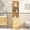 1-wood, variant on Narrow Tall Bathroom Storage Cabinet with Arched Door, Slim Tall Cabinet with 5-Tier Adjustable Shelves, Walnut