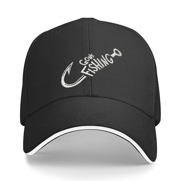 Gone Fishing Cap Print Baseball Cap Adjustable Strap for Running Workouts and Outdoor Activities All Seasons,Adult One Size Fits All