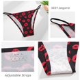 thumbnail image 4 of Bragas sin costuras para mujer, ropa interior Sexy de tiro bajo, Bikini de leopardo y mariposas, lencería suave de seda de hielo, 3 unidades por Set, 4 of 5
