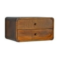 thumbnail image 2 of Artisan Furniture Solid Wood Floating Curved Chestnut Nightstand, 2 of 5