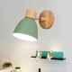 thumbnail image 5 of Aplique LED, lámpara decorativa de fondo, personalizable, moderna, para dormitorio, sala de estar, ajustable, de metal, base de madera, luz cálida, para oficina, 2 niveles,Wsvlmg, 5 of 9