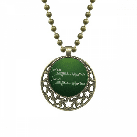 math kowledge cosine integral formula pendant star necklmoon chain jewelry