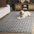 thumbnail image 3 of SAFAVIEH Montauk Elwyn Checkered Cotton Area Rug, Black/Ivory, 6' x 9', 3 of 11