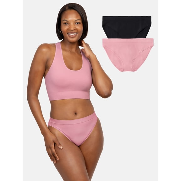 Fruit of the Loom Women's Seamless Bikini, 2-Pack, Sizes S-XXXL