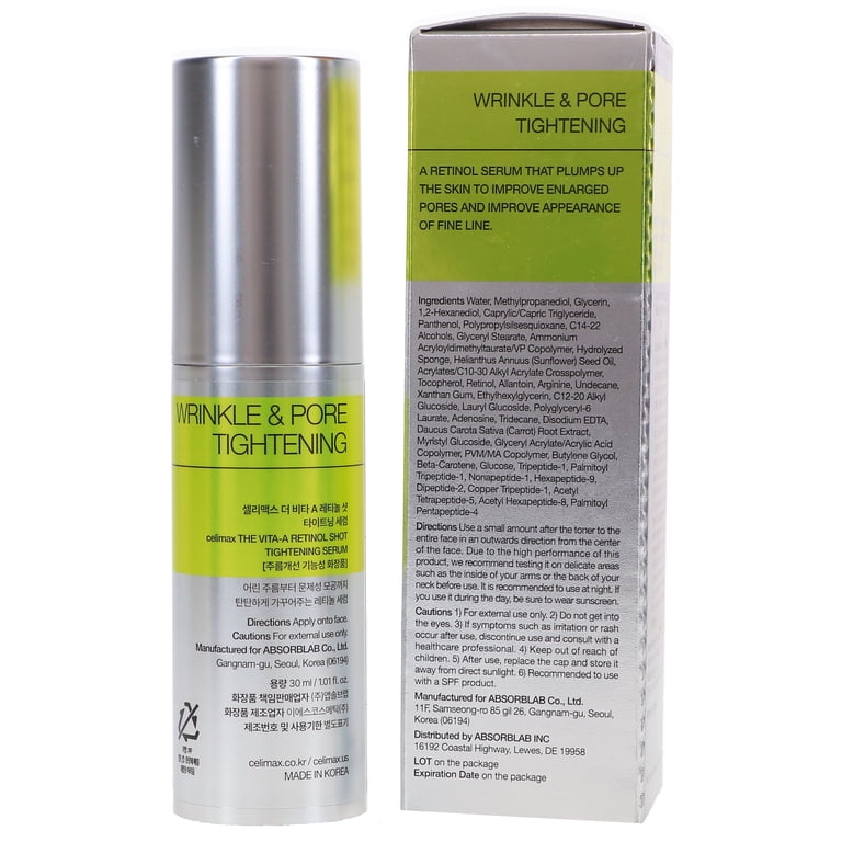 Celimax The Vita-A Retinol Shot Tightening Serum, 30 mL for Aging