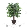 thumbnail image 4 of Vickerman TBU0140-RB 4 ft. Ficus Bush in Plastic Container, 4 of 6
