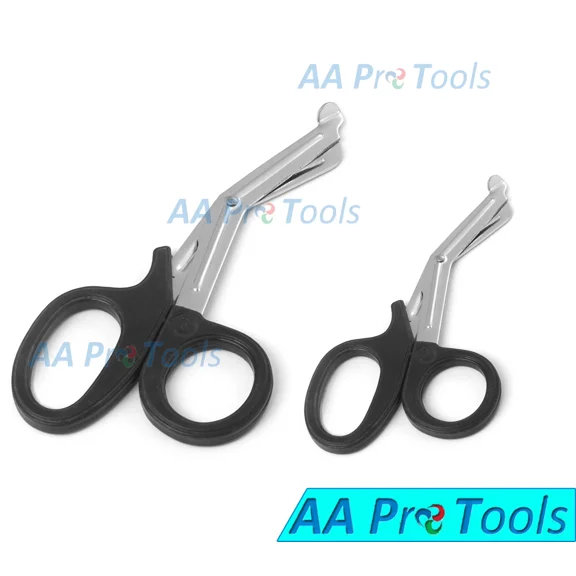 Black Utility Scissors 5.5" & 7.25" Multi-Purpose Diy Ems Universal 2 Shears Set