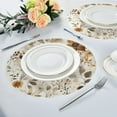 thumbnail image 6 of 15.4inch Round Placemats, DIY Printing Design, Suitable for Kitchen, Table Party Decoration Brown Flower, 6 of 7