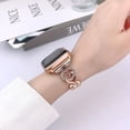 thumbnail image 3 of Heart-Shaped Band Compatible for Apple Watch Band 42mm 44mm 45mm 49mm, Iwatch Band for Women Stainless Steel Watch Band Metal Strap for iWatch Series SE 8 7 6 5 4 3 2 1,Rosegold, 3 of 8