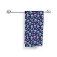 thumbnail image 3 of KLL Blue Skull Flower Ultra Absorbent & Soft Hand Towels for Bath, Hand, Face, Gym and Spa-27.5x16in, 3 of 7
