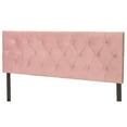 thumbnail image 2 of Home Design Concetta Queen Adjustable Tufted Headboard, Pink Velvet with Diamond Button Tufting, Modern Bedroom Furniture, 2 of 5