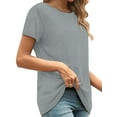 thumbnail image 5 of Womens Loose Fit Tshirts Short Sleeve Summer Tops Casual Workout Yoga Tunic T Shirts Tops, 5 of 6