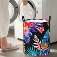 thumbnail image 4 of Picia Tropical Palm Leaves Large Laundry Basket, Waterproof, Freestanding Laundry Hamper, Collapsible Tall Clothes Hamper with Extended Handles-Small, 4 of 8