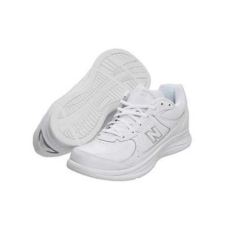 New Balance Mens Mw577 Leather Low Top Lace Up Walking Shoes, White, Size 10.0