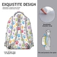thumbnail image 5 of White Dog Paw Footprint Backpack for School,Cute School Bag,Schoolbag with Adjustable Shoulder Straps & Padded Back,15.3"x11"x7.1".﻿, 5 of 6