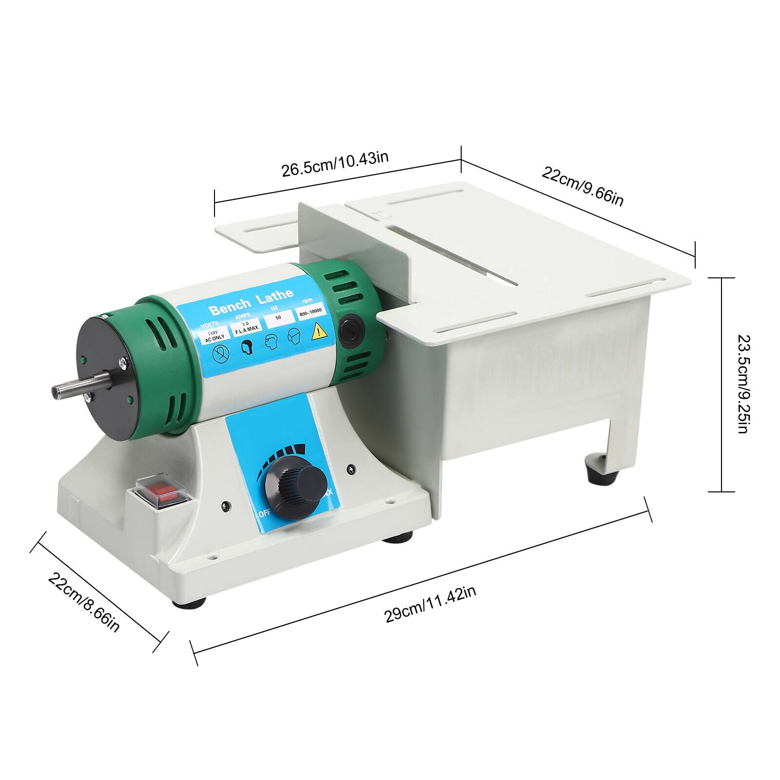 Miumaeov AC 220V 50Hz Bench Grinder Machine with Adjustable Speed Rock Jade Polisher Corded Electric 750W