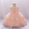 thumbnail image 2 of Bxsruta Sleeveless Beaded Bow Mesh Princess Dress with Round Neck, Elegant Performance Design for Photo Shoots, Pageants, and Special Celebrations, 2 of 8